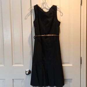 Denim Dress with belted waist & fun flair/stitching.  See pics for detail-Size 6